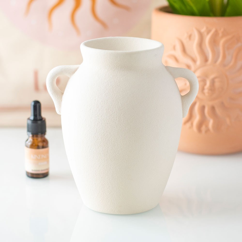 Something Different - Vase Shaped and Wax Warmer Oil burner - White